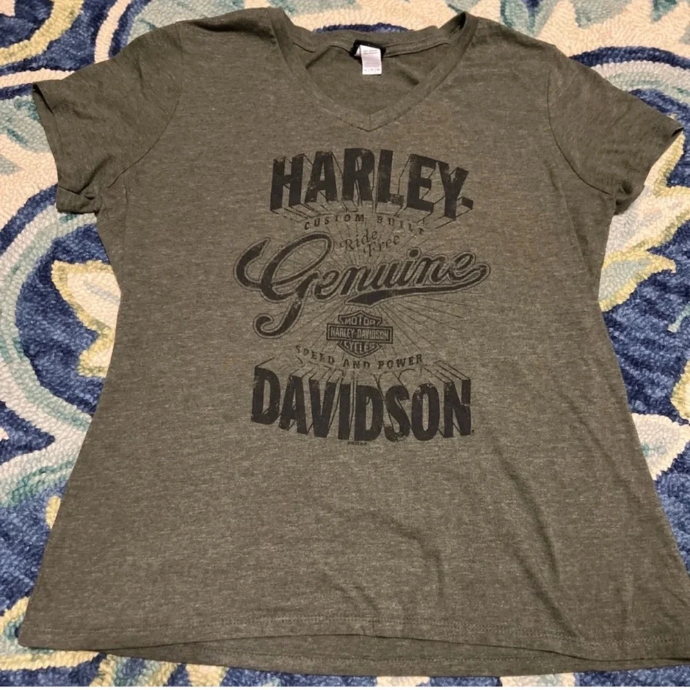 Harley-Davidson Olive Green Short Sleeve Tee - Picture 4 of 4
